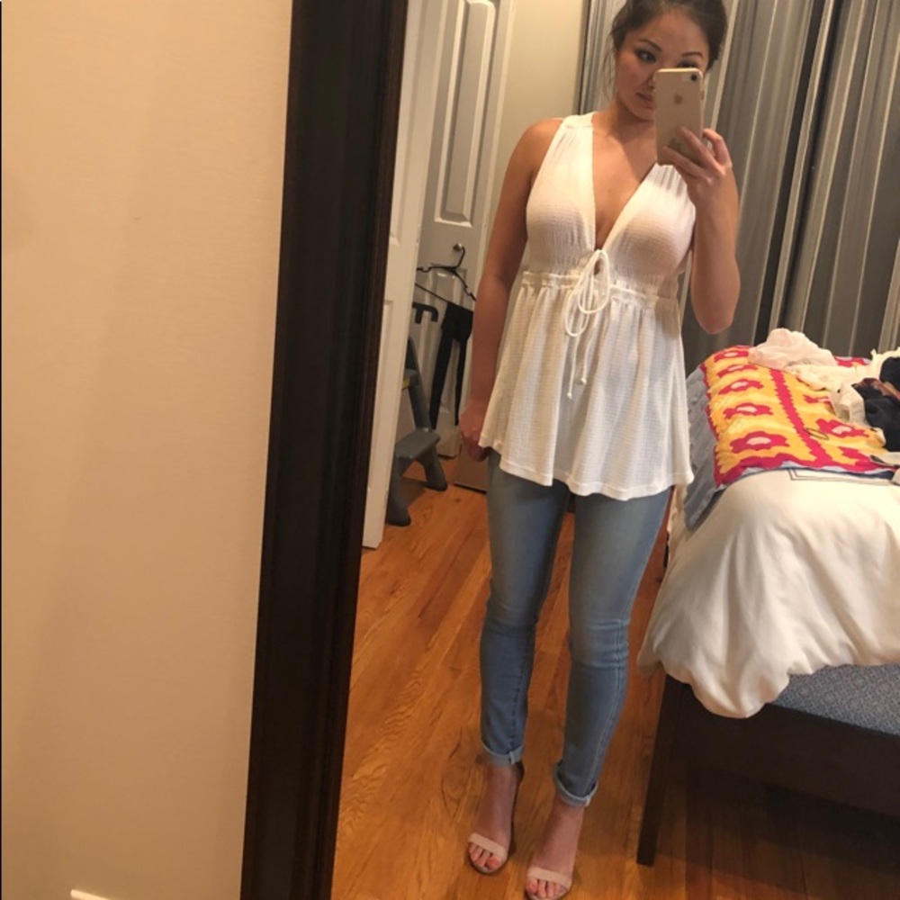 Free people white tank top